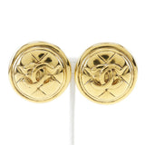 Chanel Coco Mark Gold Plated Earrings
