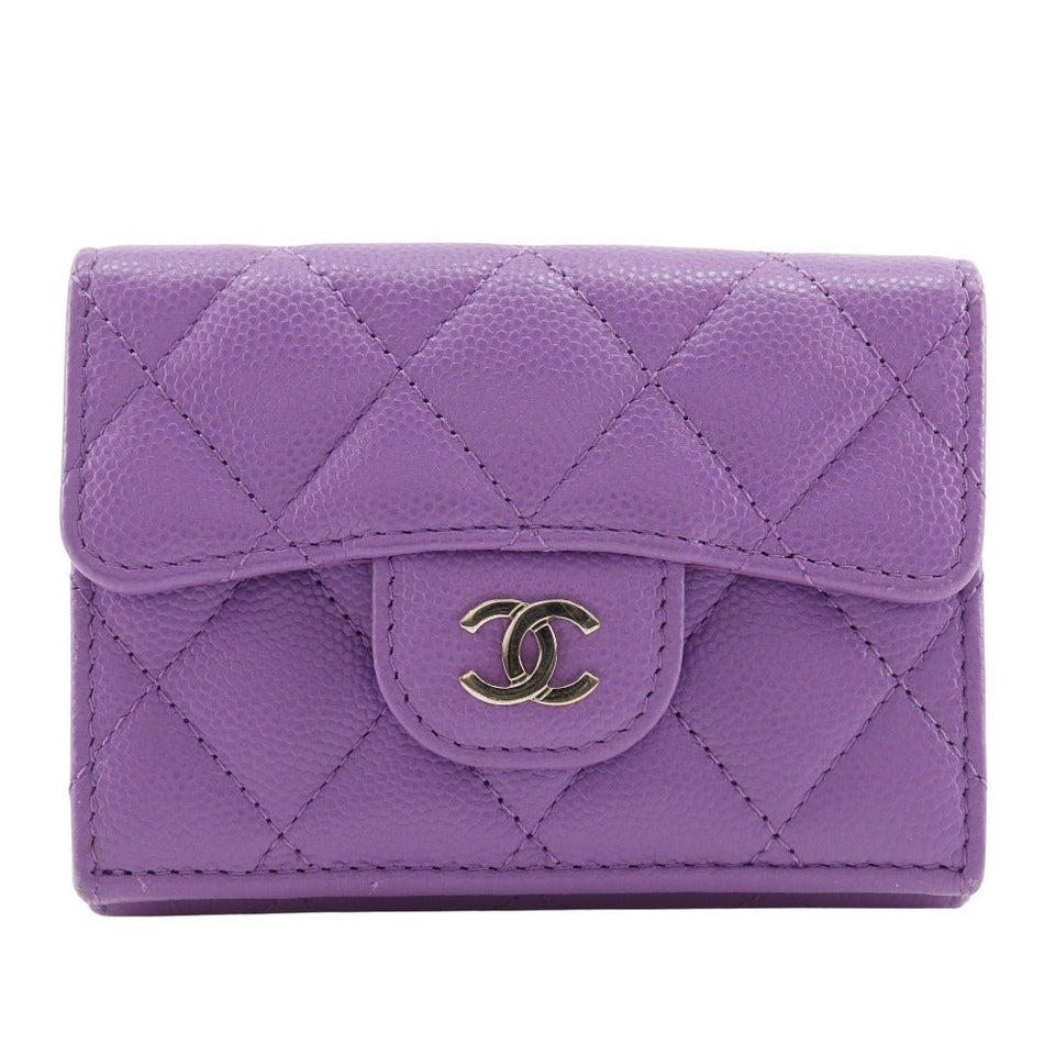 Chanel Matelasse Caviar Skin Compact Wallet