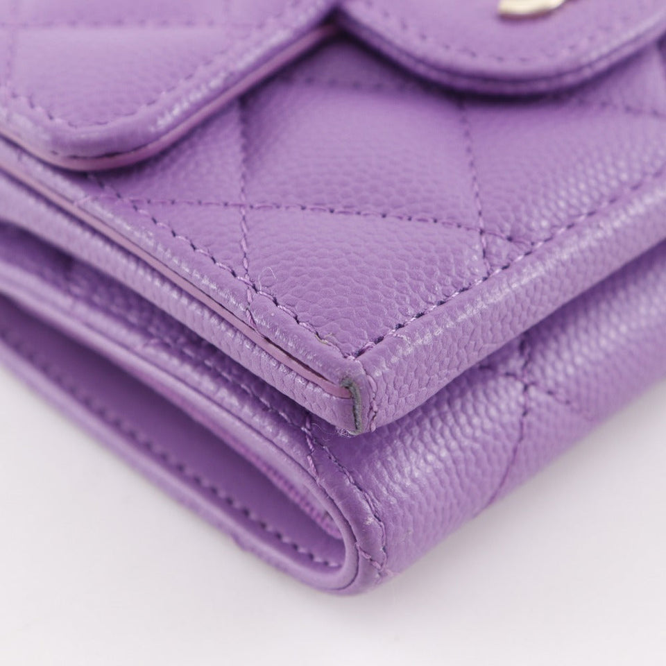 Chanel Matelasse Caviar Skin Compact Wallet