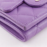 Chanel Matelasse Caviar Skin Compact Wallet