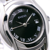 Gucci Watches Quartz 5500L Stainless Steel Silver G class black dial Women