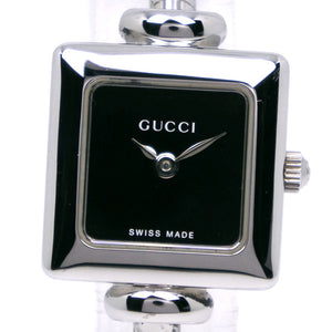 Gucci Watches Quartz 1900L Stainless Steel Silver black dial Women
