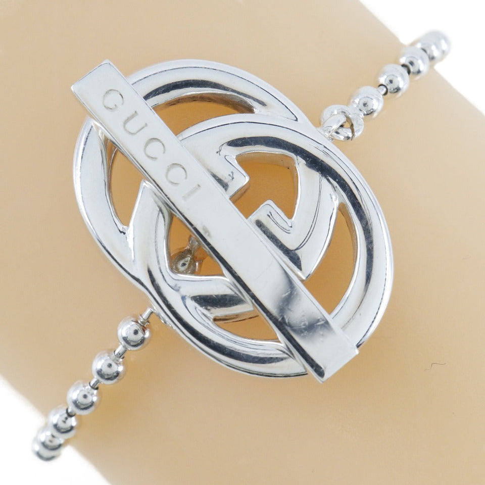 Gucci bracelet Silver925 Silver Ball chain Interlocking G Women 16
