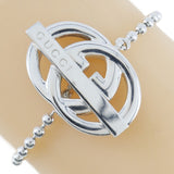 Gucci bracelet Silver925 Silver Ball chain Interlocking G Women 16
