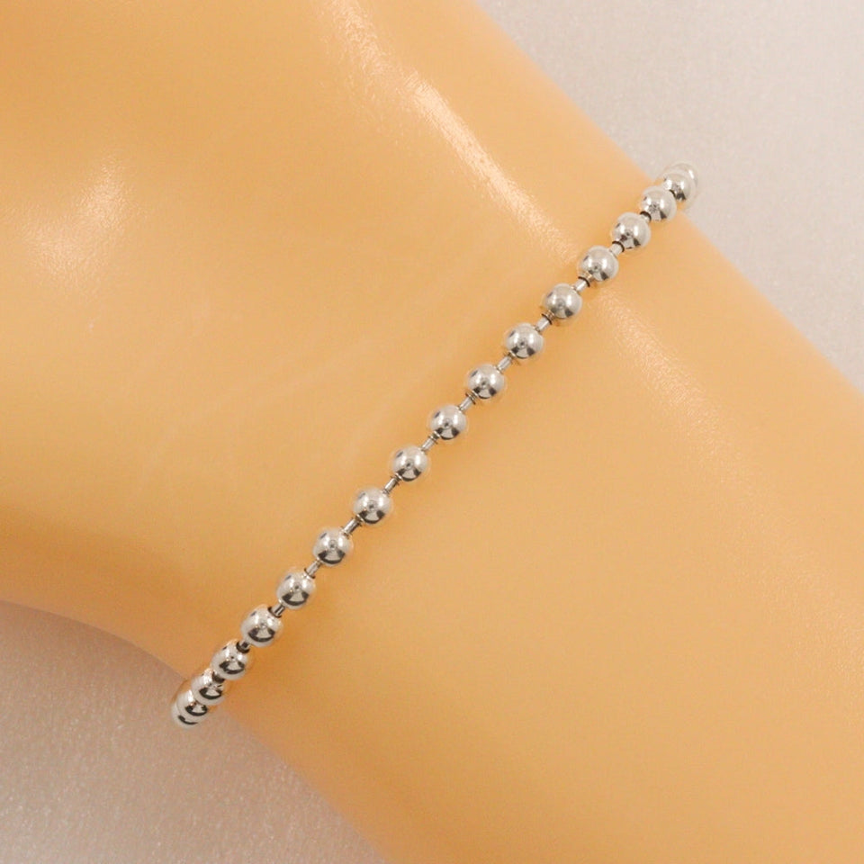 Gucci bracelet Silver925 Silver Ball chain Interlocking G Women 16
