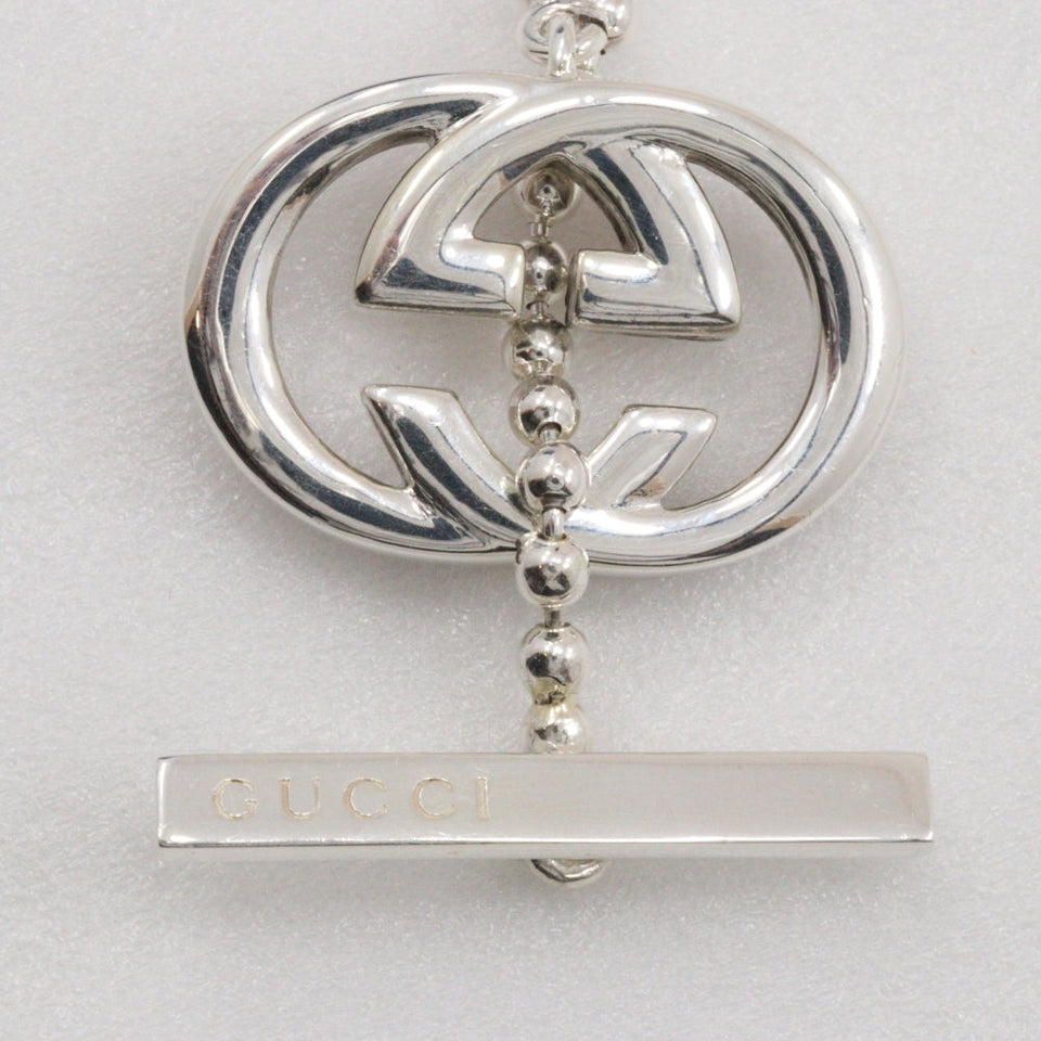 Gucci bracelet Silver925 Silver Ball chain Interlocking G Women 16