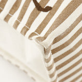 Hermes Tote Bag canvas Brown/Off White Chevault Women(Unisex)