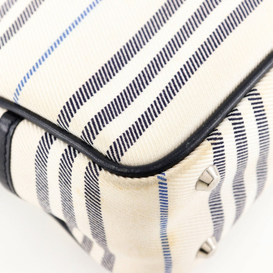 Burberry Shoulder Bag canvas off white one belt Women