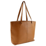 Chanel Leather Logo Charm Tote Bag
