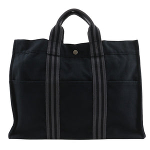 Hermes Handbag cotton black Tote Bag Fool ToeMM