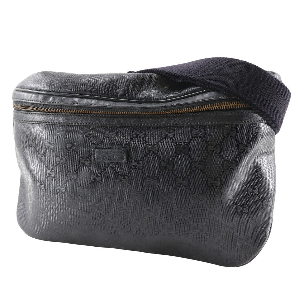 Gucci Waist bag 211110 PVC black GG implementation Belt bag medium