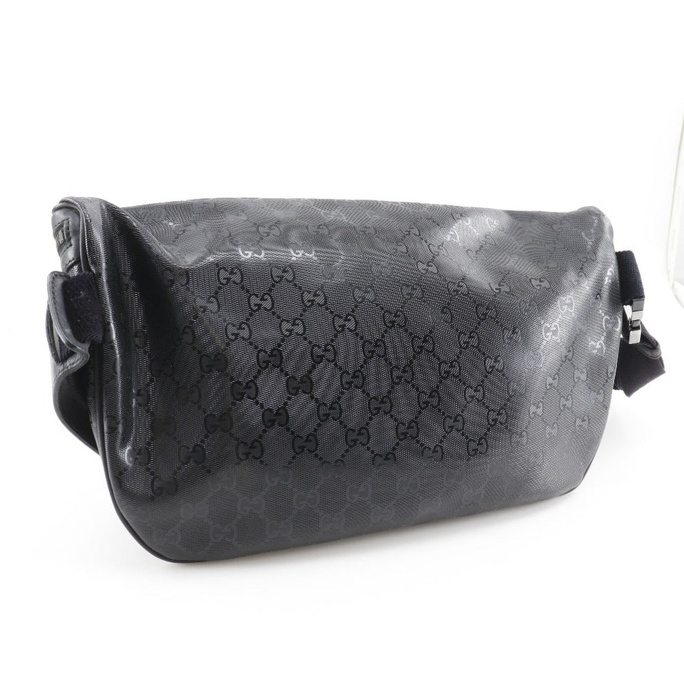 Gucci Waist bag 211110 PVC black GG implementation Belt bag medium