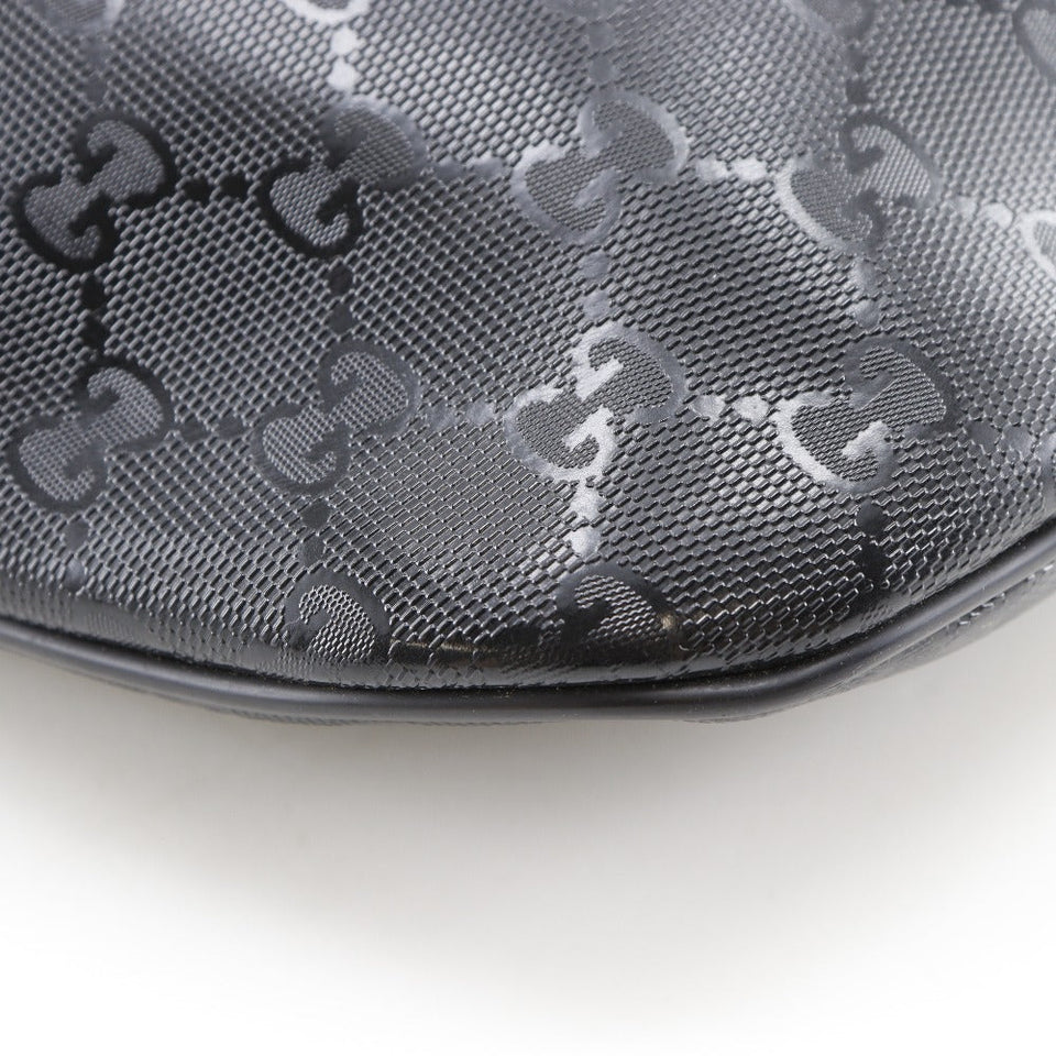 Gucci Waist bag 211110 PVC black GG implementation Belt bag medium