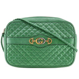 Gucci Shoulder Bag 541061 leather Green Horsebit Trapuntato