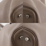 Hermes Handbag Taurillon Clemence Brown Picotan MM