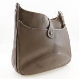 Hermes Shoulder Bag Taurillon Clemence SilverMetal Evelyn 3 GM Women