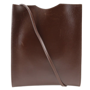 Hermes Shoulder Bag Calfskin Brown Omenitu Women(Unisex)