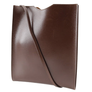 Hermes Shoulder Bag Calfskin Brown Omenitu Women(Unisex)