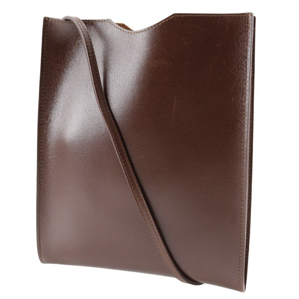 Hermes Shoulder Bag Calfskin Brown Omenitu Women(Unisex)