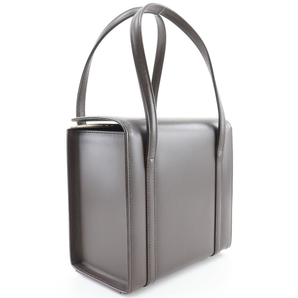 Burberry Handbag Calfskin Brown Nova Check box Women