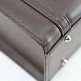 Burberry Handbag Calfskin Brown Nova Check box Women