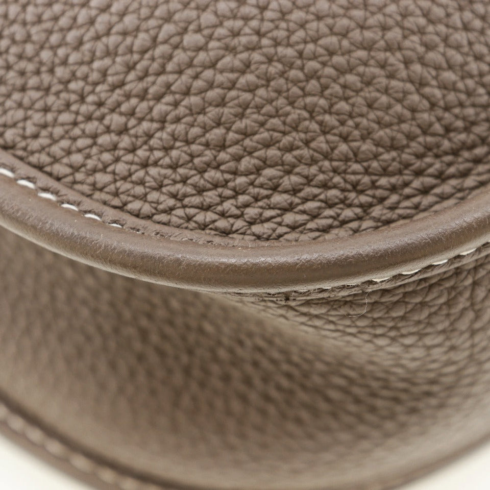 Hermes Shoulder Bag Taurillon Clemence Gold Metal Evelyn 3PM Women