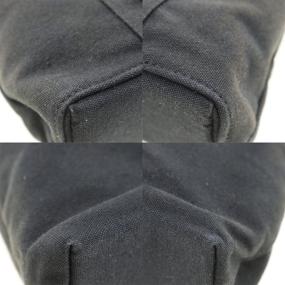 Hermes Tote Bag canvas black Toroca Horizontal PM