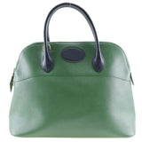 Hermes Handbag Courchevel Green / navy blue By color Bored 35 Women