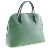 Hermes Handbag Courchevel Green / navy blue By color Bored 35 Women