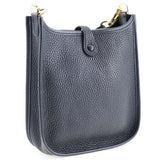 Hermes Shoulder Bag Taurillon Clemence Black/Gold Metal Amazone Evelyn TPM Women