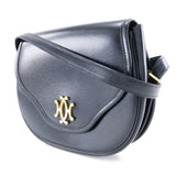 Hermes Shoulder Bag Calfskin Black/Gold Metal Double H Women