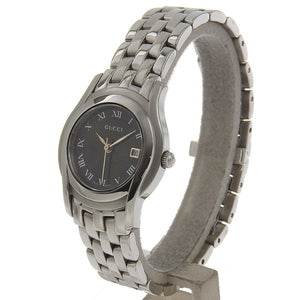 Gucci Watches Quartz 5500L Stainless Steel Silver black dial Women