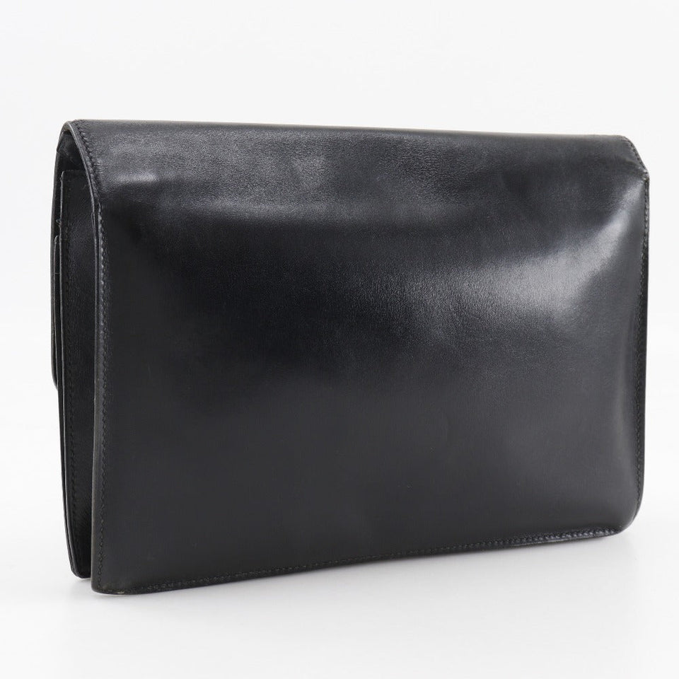 Hermes Clutch bag Box scarf black business bag Pochette jet