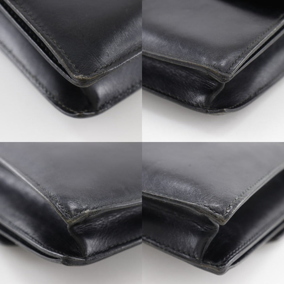 Hermes Clutch bag Box scarf black business bag Pochette jet