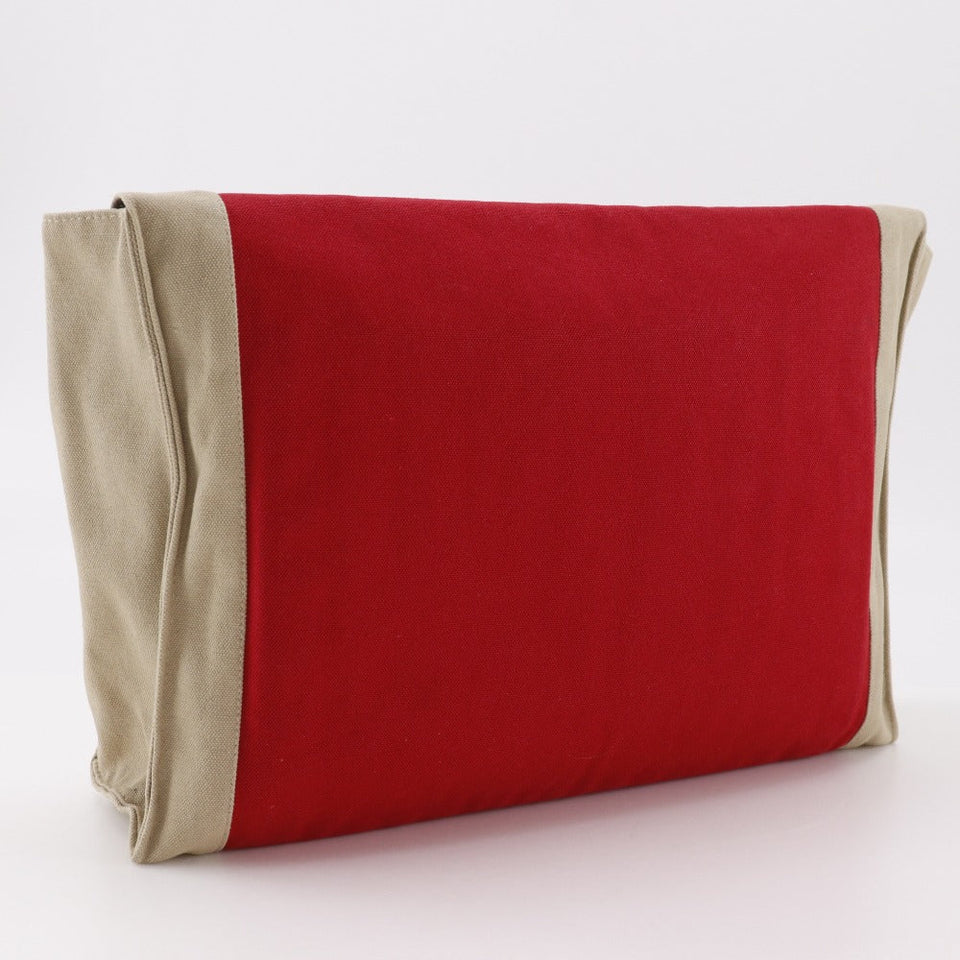 Hermes Clutch bag cotton Red In-bag Tapidocel