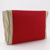 Hermes Clutch bag cotton Red In-bag Tapidocel