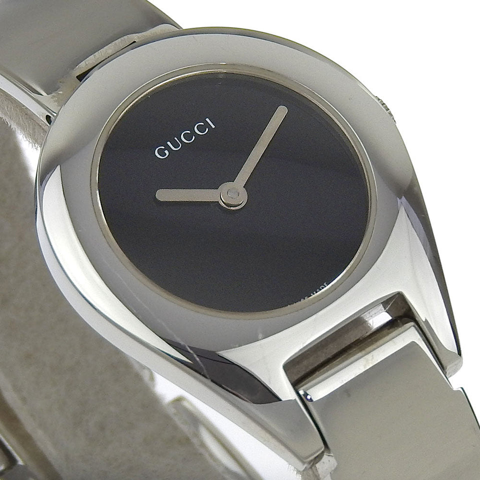 Gucci Watches Quartz 6700L Stainless Steel Silver black dial Women