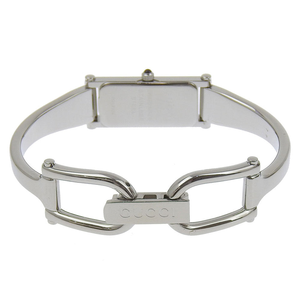 Gucci Watches Quartz 1500L Stainless Steel Silver Bangle watch Silver dial Women