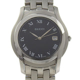 Gucci Watches Quartz 5500M Stainless Steel Silver black dial mens