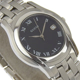 Gucci Watches Quartz 5500M Stainless Steel Silver black dial mens