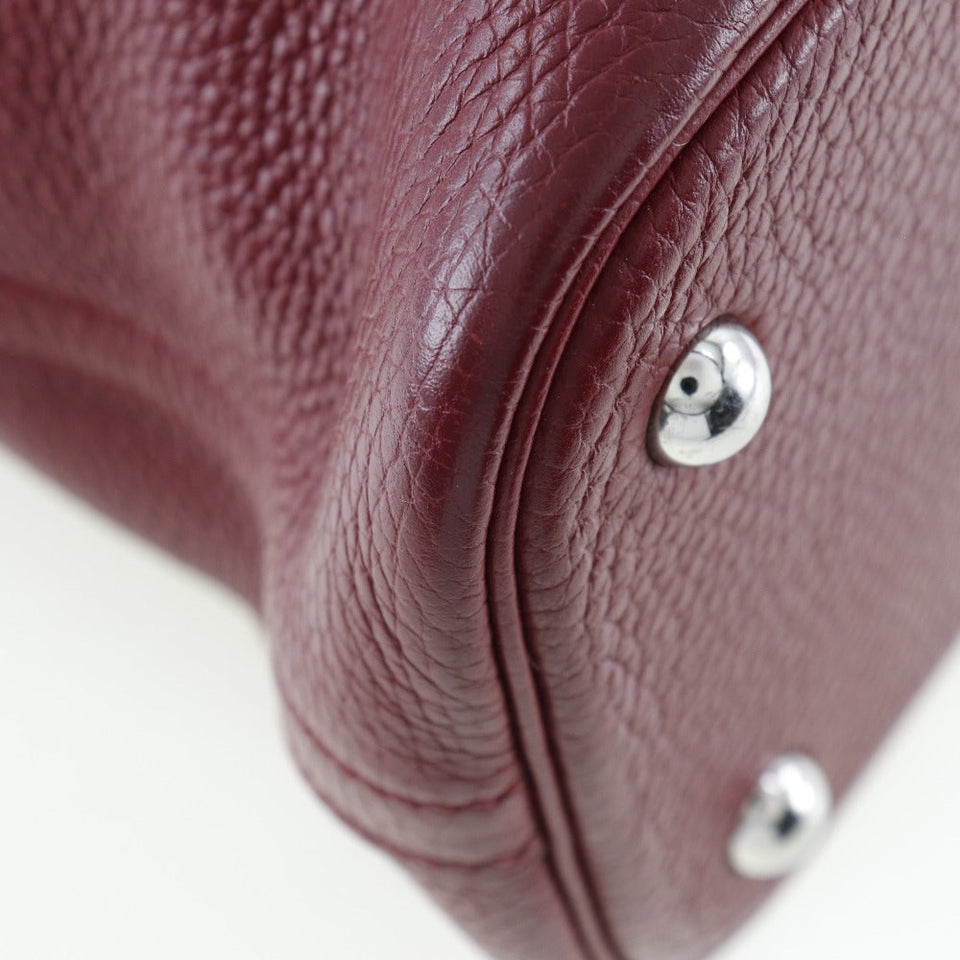 Hermes Handbag K1 Taurillon Clemence Red Bored 31 Women
