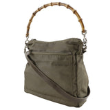 Gucci Shoulder Bag 000.2404.0509 Nylon canvas khaki 2WAY Bamboo one belt
