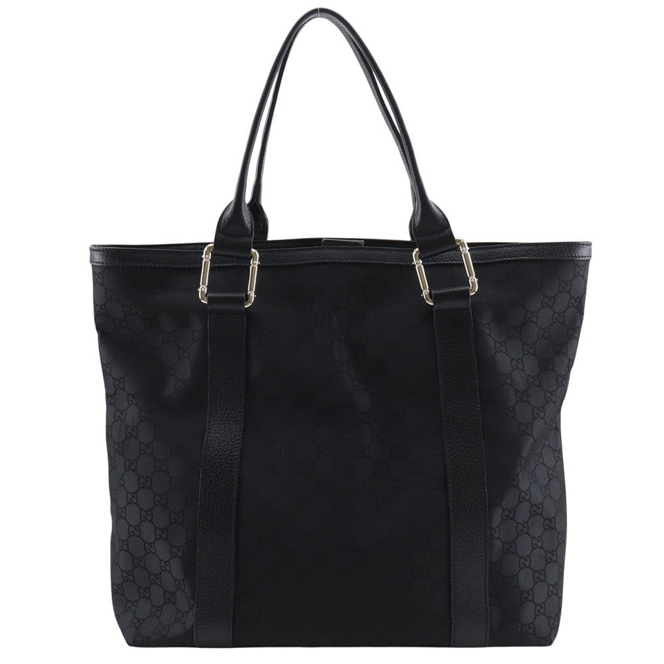 Gucci Tote Bag 341536 Nylon canvas black outlet GG Women