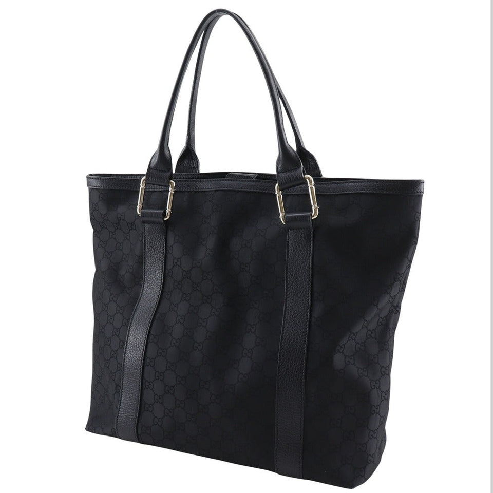 Gucci Tote Bag 341536 Nylon canvas black outlet GG Women