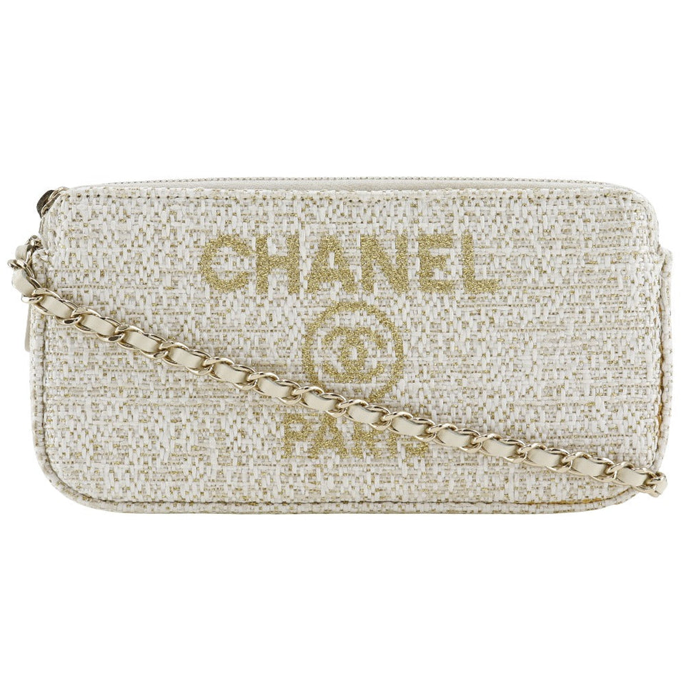 Chanel Tweed Deauville Chain Shoulder Bag A84415