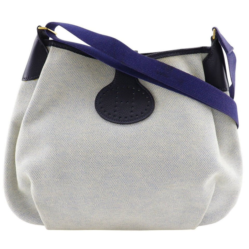 Hermes Shoulder Bag Tower ash Gray / navy Rodeo Women