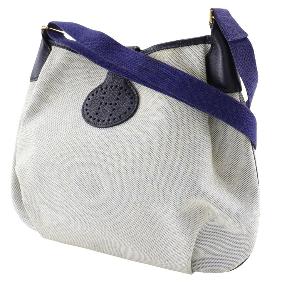 Hermes Shoulder Bag Tower ash Gray / navy Rodeo Women
