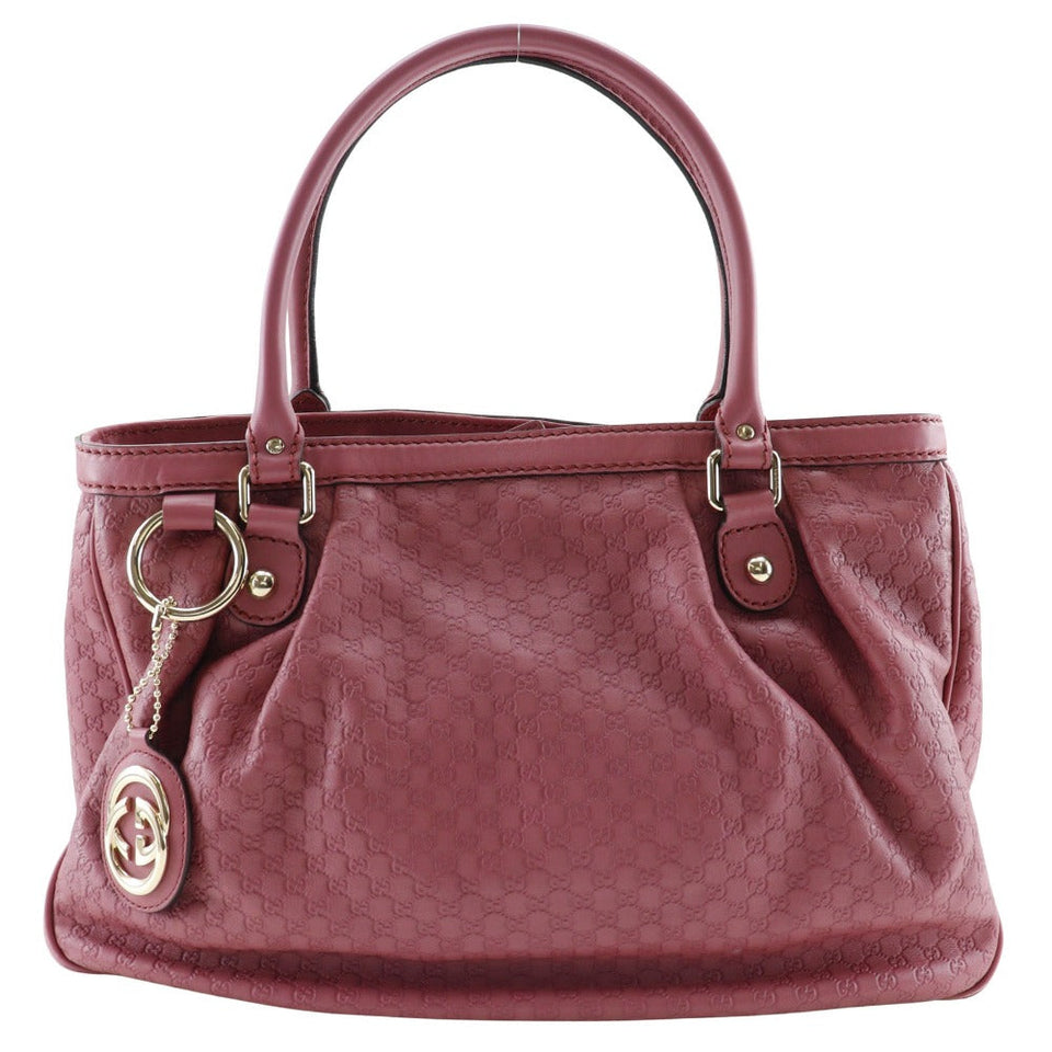 Gucci Tote Bag 296835 Æ}ÆCÆNÆï¿½ÆOÆbÆ`ÆVÆ} Sima leather pink Micro Guccisima Sukey Women