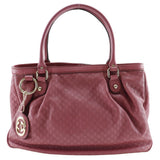 Gucci Tote Bag 296835 Æ}ÆCÆNÆï¿½ÆOÆbÆ`ÆVÆ} Sima leather pink Micro Guccisima Sukey Women