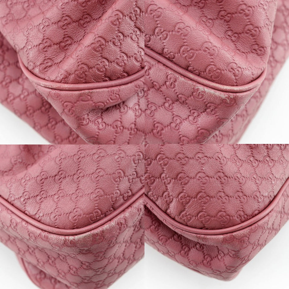 Gucci Tote Bag 296835 Æ}ÆCÆNÆï¿½ÆOÆbÆ`ÆVÆ} Sima leather pink Micro Guccisima Sukey Women